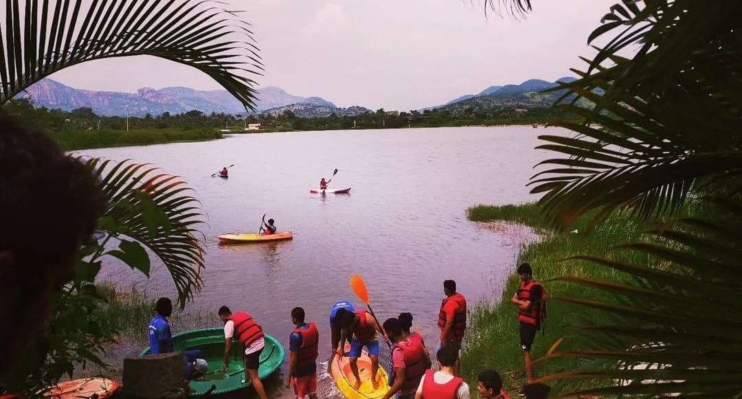 Water activity at Vrindavana Stays